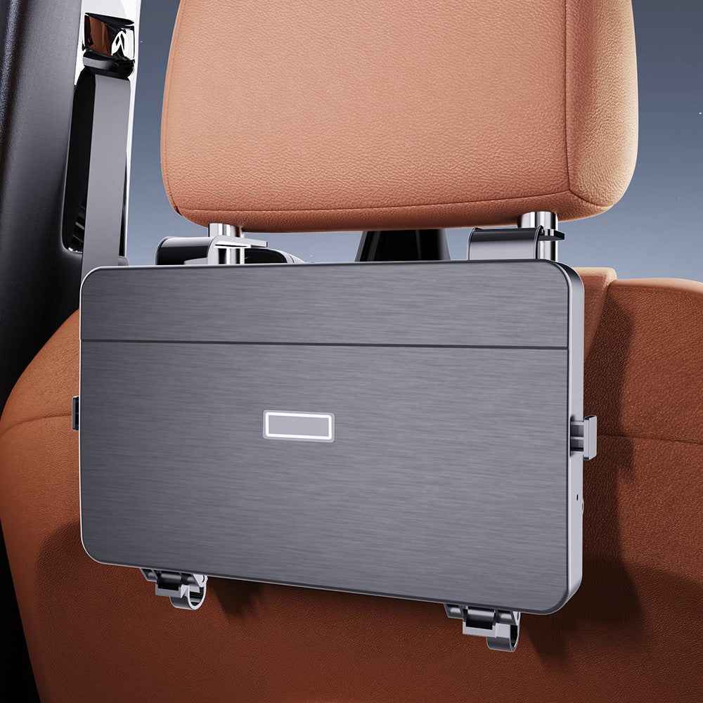 K255 Car Back Seat Food Tray Cup Holder Tissue Box Storage Rack Plastic Expandable Organizer