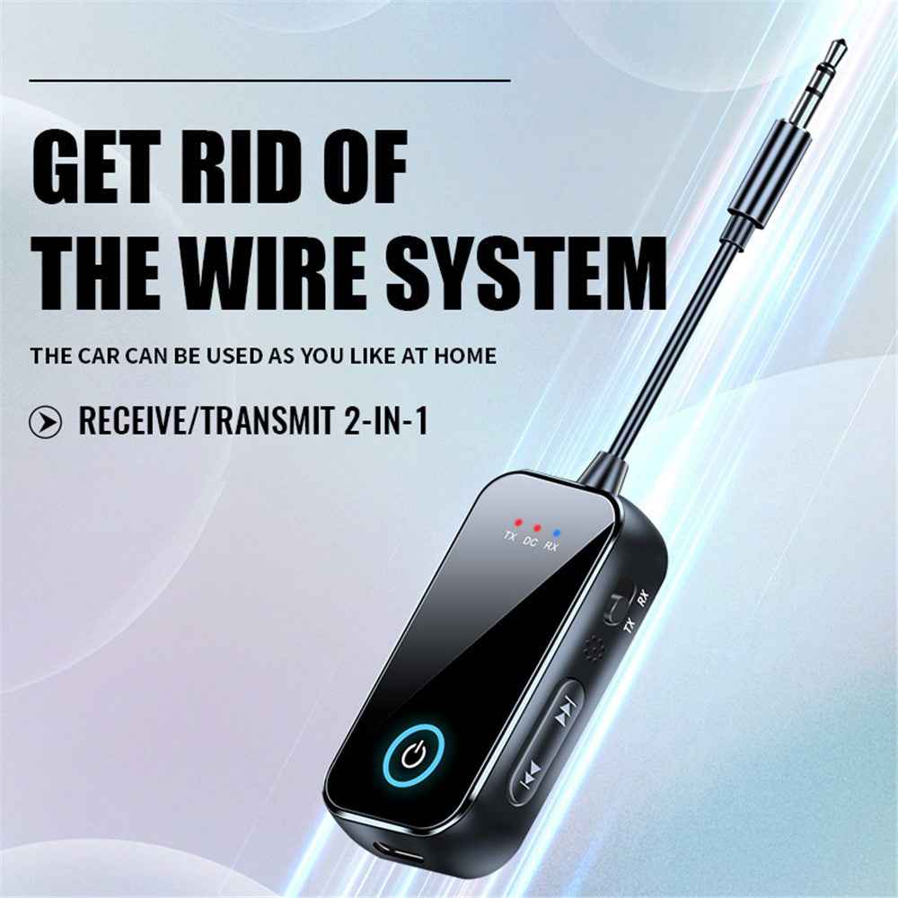 T80 Wireless Audio Transmitter Bluetooth-Compatible 5.4 Receiver / Transmitter 2-in-1 Adapter for Car AUX / TV / Speakers
