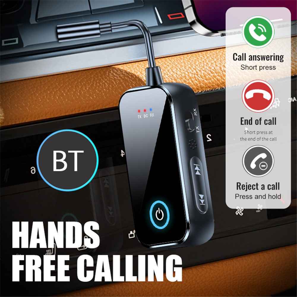 T80 Wireless Audio Transmitter Bluetooth-Compatible 5.4 Receiver / Transmitter 2-in-1 Adapter for Car AUX / TV / Speakers