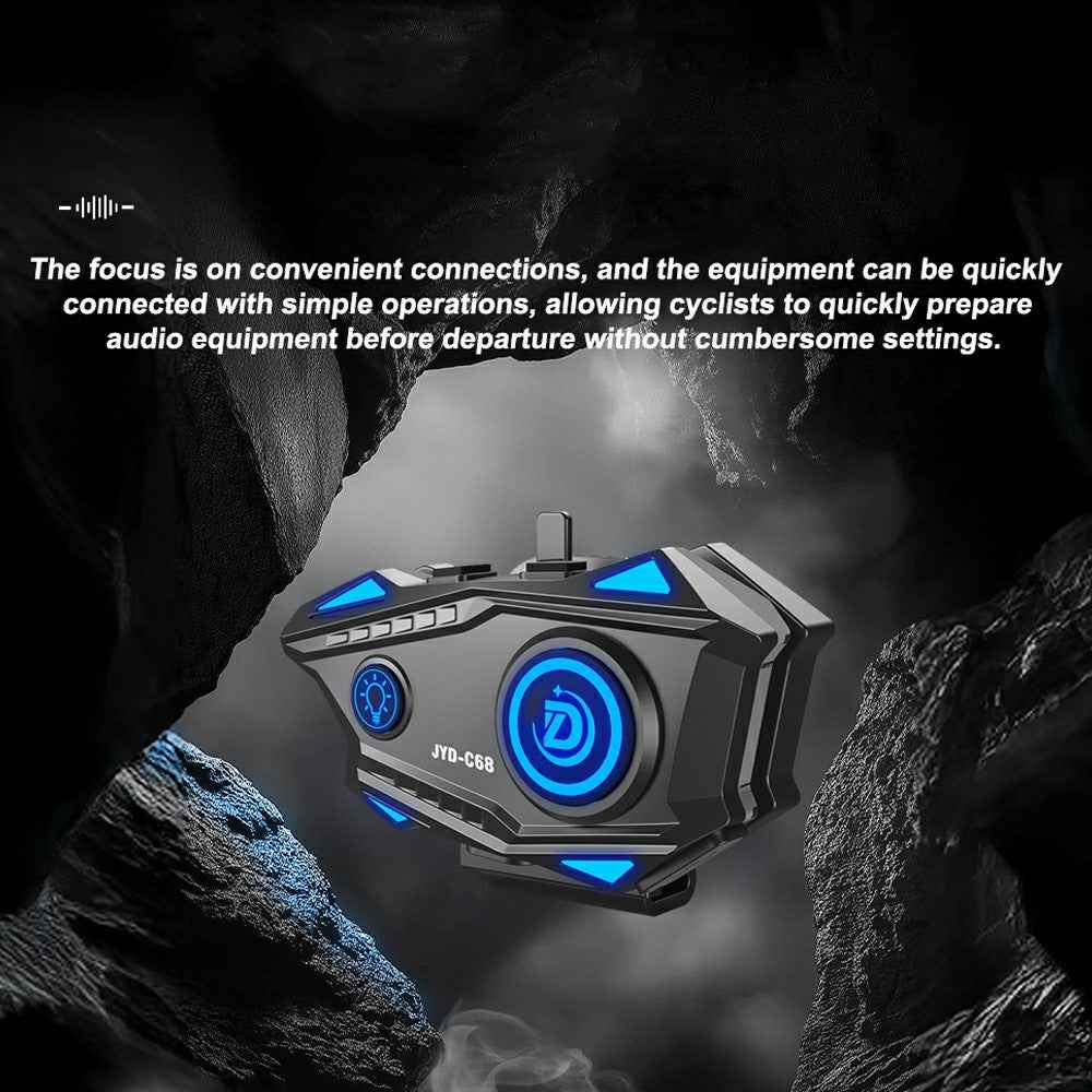 C68 Helmet Headset Motorcycle Riders Hands-Free Communication Bluetooth-Compatible Music Headphone