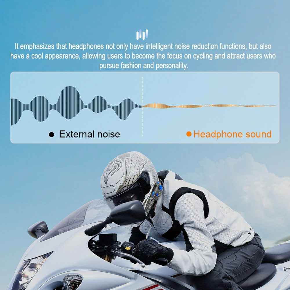 C68 Helmet Headset Motorcycle Riders Hands-Free Communication Bluetooth-Compatible Music Headphone