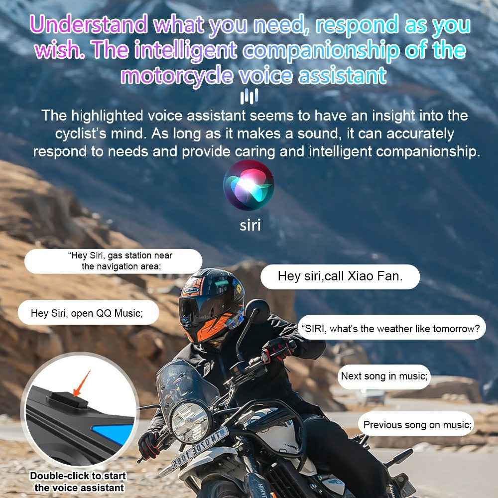 C68 Helmet Headset Motorcycle Riders Hands-Free Communication Bluetooth-Compatible Music Headphone