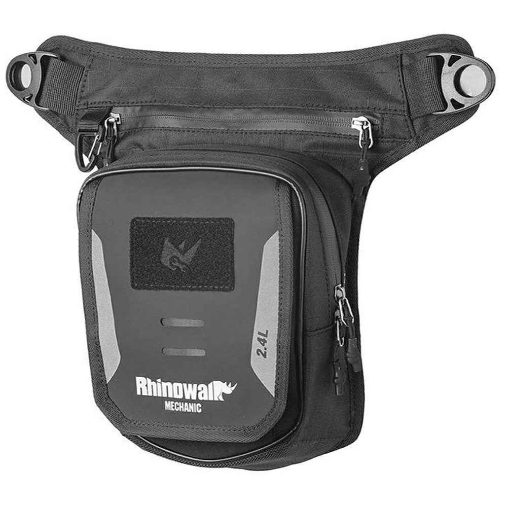RHINOWALK 2.4L Magnetic Motorcycle Tank Bag Polyester Multipurpose Crossbody Waist Pack Leg Bag