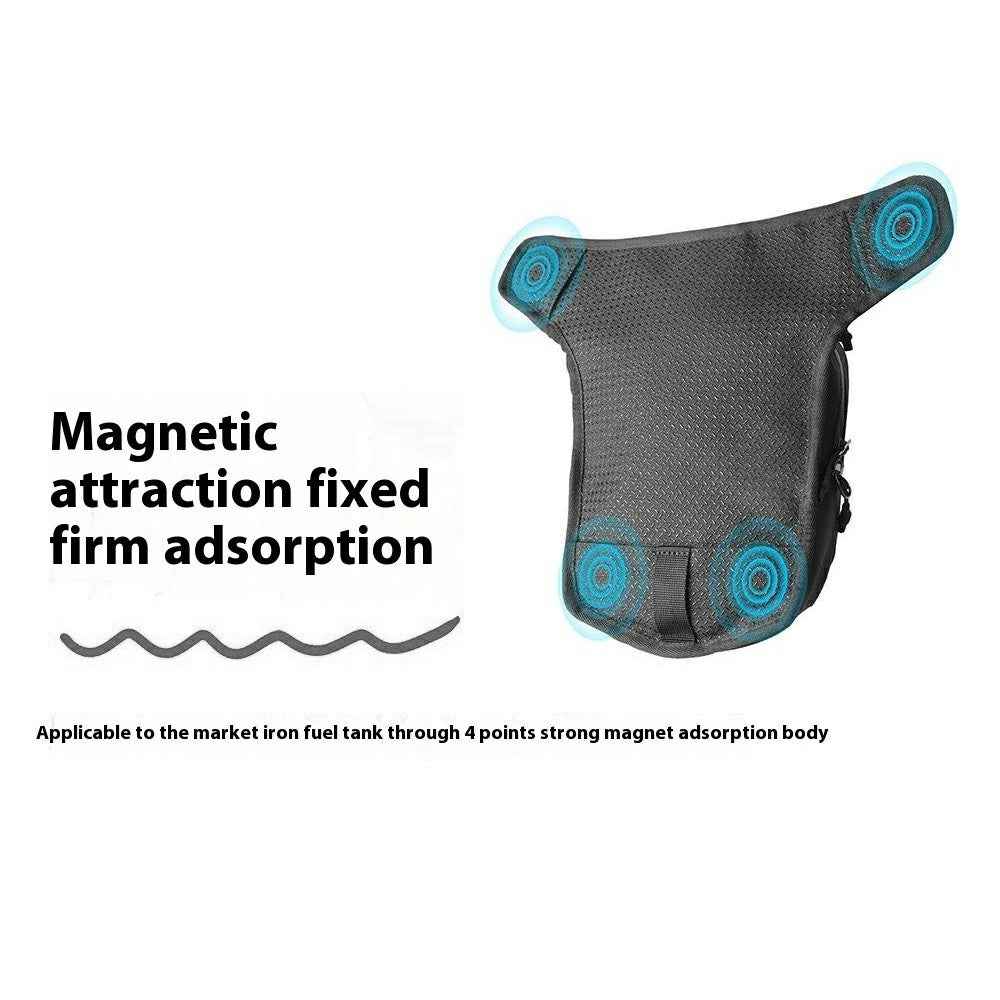 RHINOWALK 2.4L Magnetic Motorcycle Tank Bag Polyester Multipurpose Crossbody Waist Pack Leg Bag