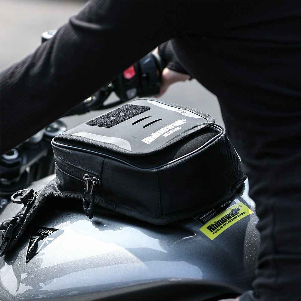 RHINOWALK 2.4L Magnetic Motorcycle Tank Bag Polyester Multipurpose Crossbody Waist Pack Leg Bag