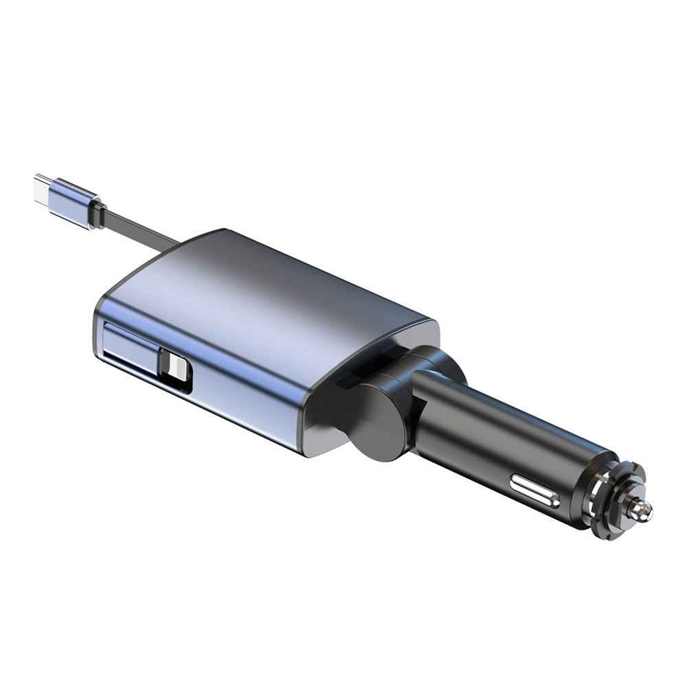 BC99 FM Transmitter Bluetooth-Compatible PD 65W Fast Charging Laptop Phone Car Charger with Retractable Cable