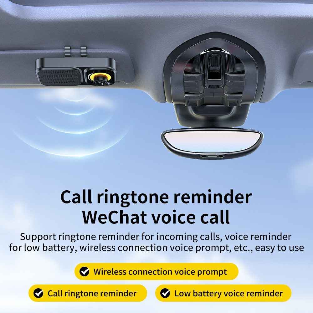 Bluetooth-compatible 5.4 Car Handsfree Speaker Intelligent Clip Music Player Auto Power On
