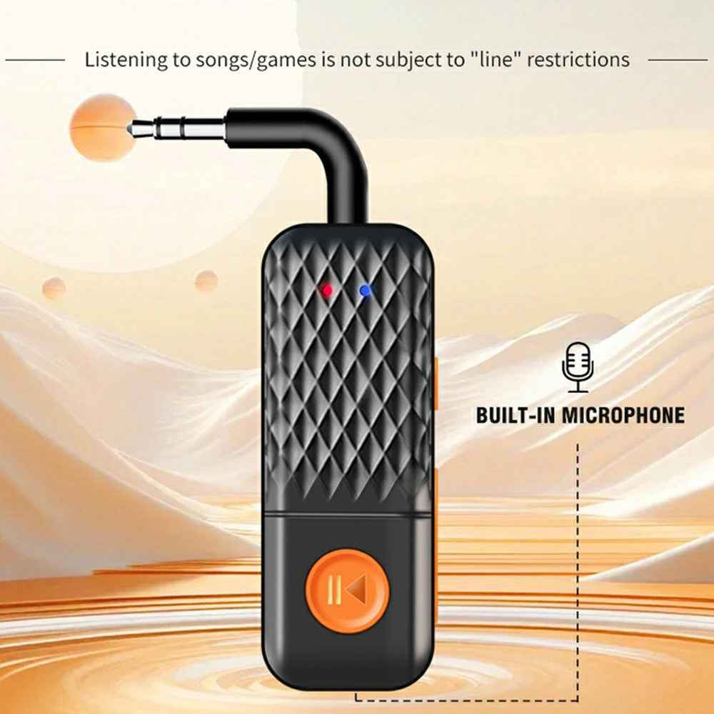 T90 AUX 3.5mm Car Bluetooth-Compatible Adapter Wireless Audio Transmitter Receiver