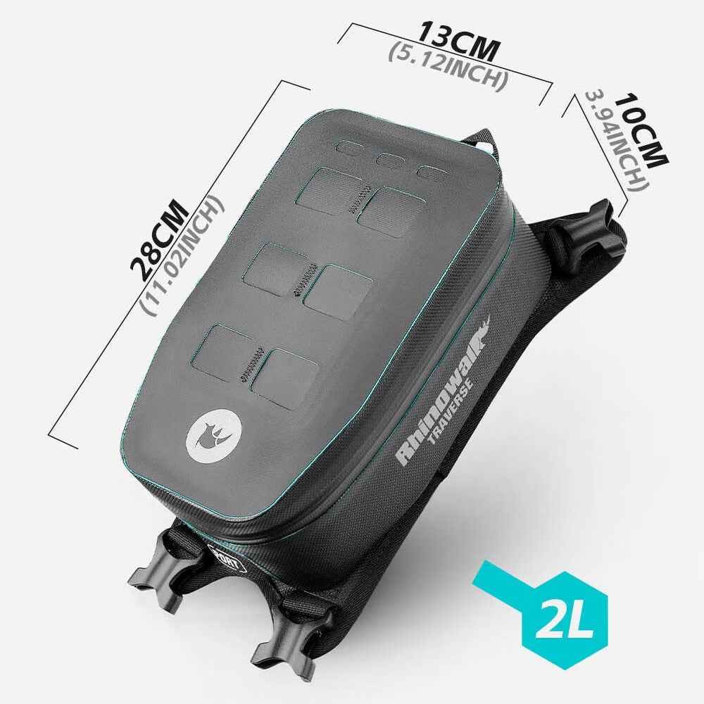 RHINOWALK MCY2601 2L Motorcycle Tank Bag Waterproof Reflective Front Storage Bag for TRaverse Series - 2L