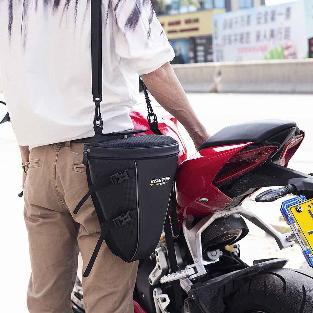 RZAHUAHU 13L Waterproof Motorcycle Rear Seat Bag Large Capacity Hard Shell Multifunctional Motorbike Tail Bag