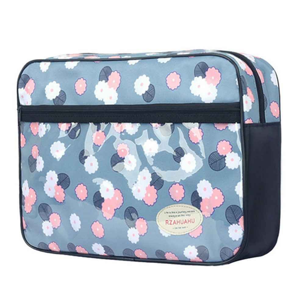 RZAHUAHU 5L Motorcycle Electric Bike Scooter Handlebar Storage Bag Bicycle Hanging Bag - Blue / Flower