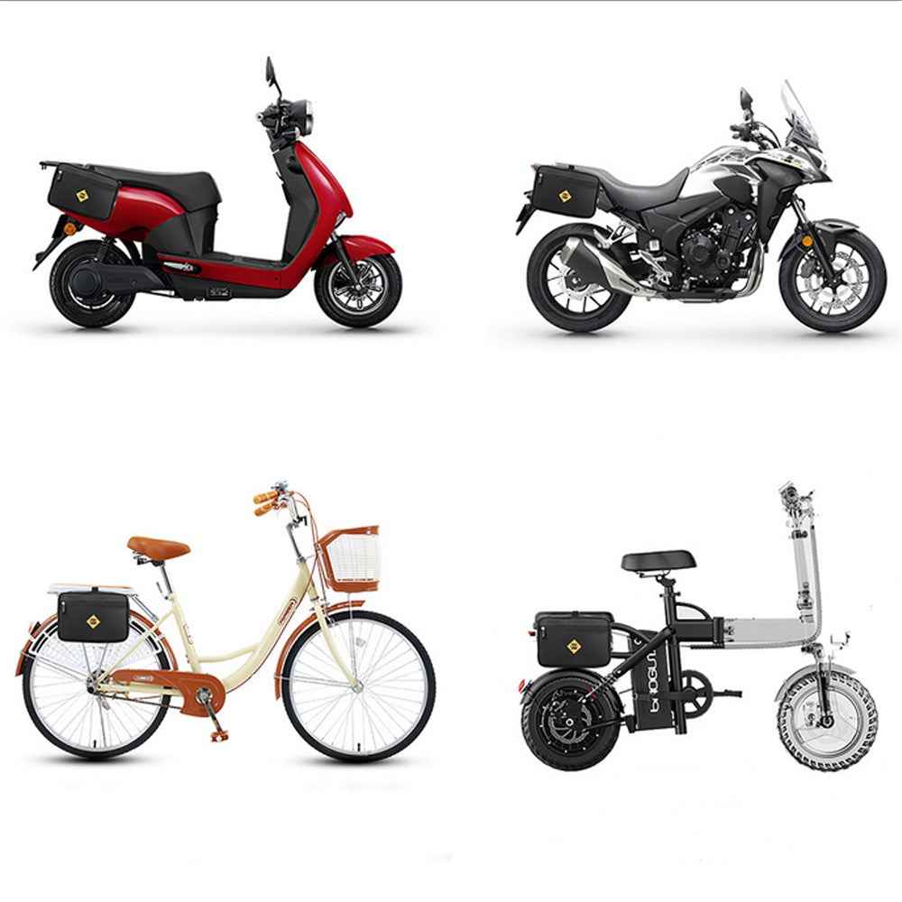 B-SOUL Motorcycle Rear Seat Side Hanging Bag Waterproof Motorbike Bicycle Electric Bike Pannier Bag Tools Storage Bag