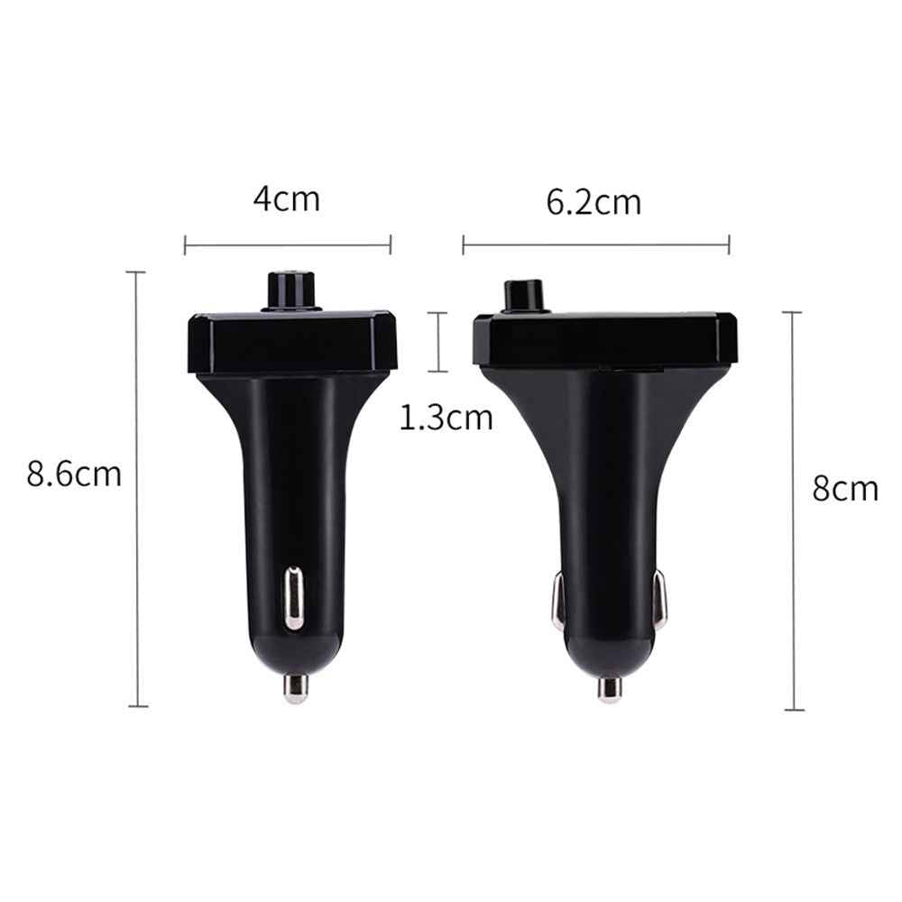 A6 BT FM Transmitter Car Charger with 2 USB Ports Car MP3 Player Support U Disk, TF Card, Bluetooth-compatible Hands-Free Calling