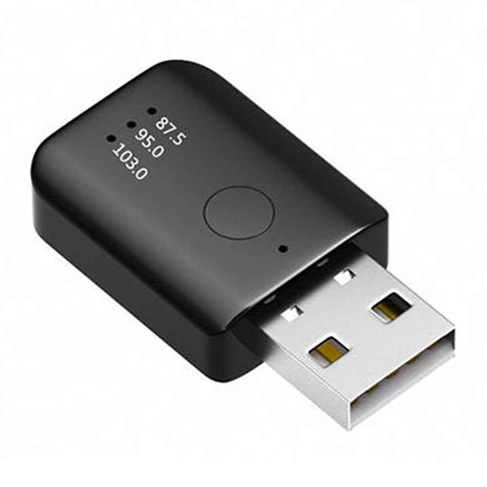 HQ-H5 Car Wireless Audio Adapter Bluetooth-compatible USB Receiver Universal Lossless MP3 Playback FM Transmitter Car Audio Adapter for Driving Navigation