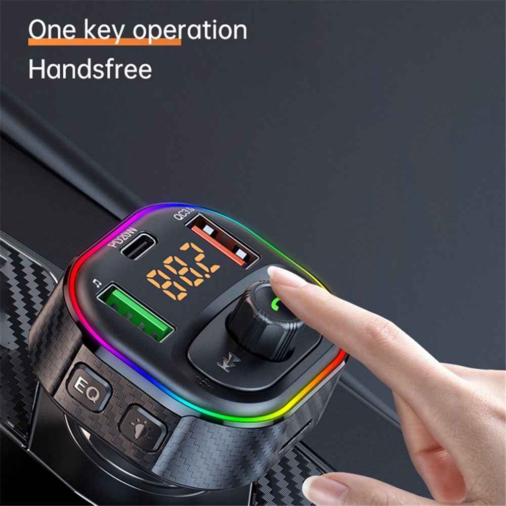 T86 QC3.0 / PD Car Charger Bluetooth-compatible MP3 Player FM Transmitter Cigarette Lighter Charger Support U Disk / TF Card