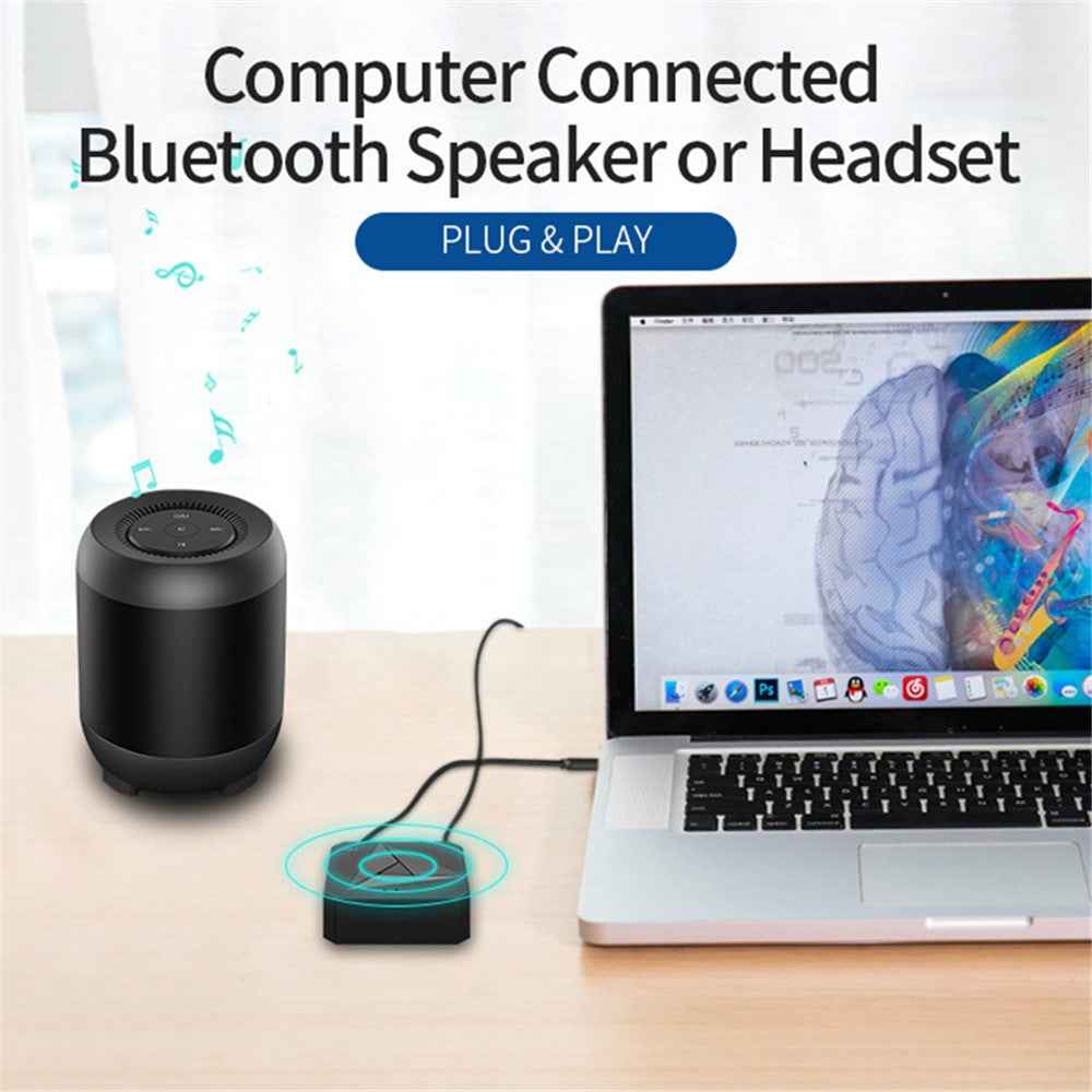 M21 2-in-1 Car NFC Bluetooth-compatible Receiver Transmitter Plastic RCA 3.5mm AUX Audio Adapter