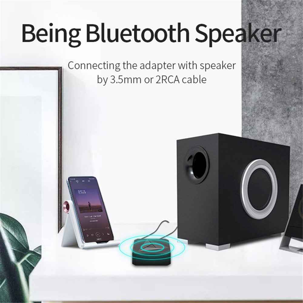 M21 2-in-1 Car NFC Bluetooth-compatible Receiver Transmitter Plastic RCA 3.5mm AUX Audio Adapter