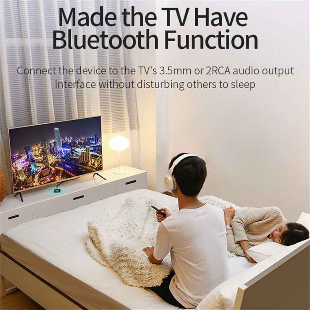 M21 2-in-1 Car NFC Bluetooth-compatible Receiver Transmitter Plastic RCA 3.5mm AUX Audio Adapter