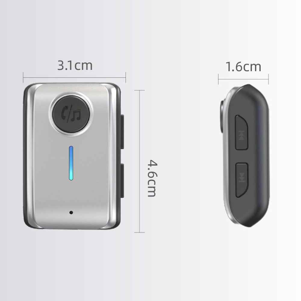 W2 Hands Free AUX Car Bluetooth-compatible Receiver Portable BT 5.3 Car Audio Adapter with Type-C Input, TF Card Slot