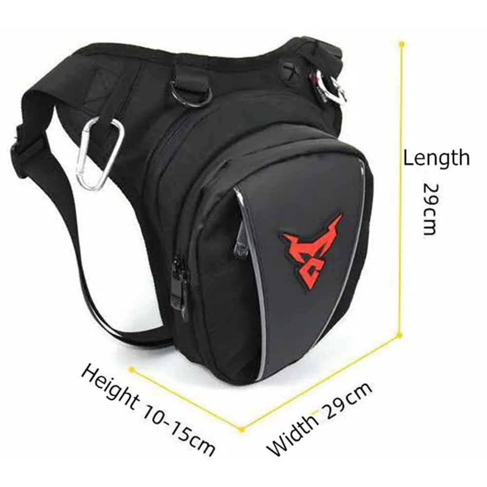 MOTOCENTRIC 11-MC-0105 Motorcycle Leg Bag Riding Equipment Crossbody Shoulder Bag Rider Waist Pouch with Reflective Strips - Blue