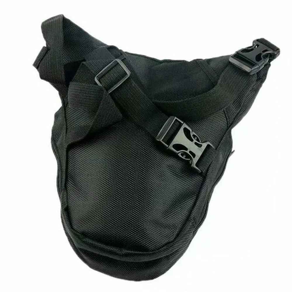 MOTOCENTRIC 11-MC-0105 Motorcycle Leg Bag Riding Equipment Crossbody Shoulder Bag Rider Waist Pouch with Reflective Strips - Red