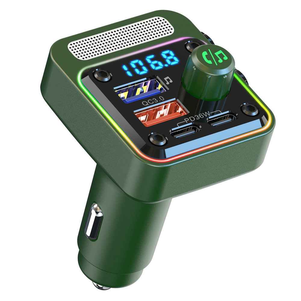 BC91 Car Bluetooth-compatible 5.3 Adapter FM Transmitter MP3 Player Dual PD Type-C + Dual USB Car Charger