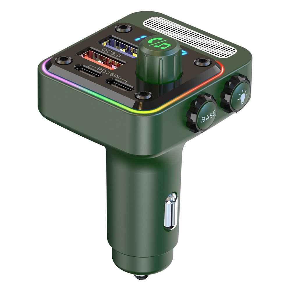 BC91 Car Bluetooth-compatible 5.3 Adapter FM Transmitter MP3 Player Dual PD Type-C + Dual USB Car Charger