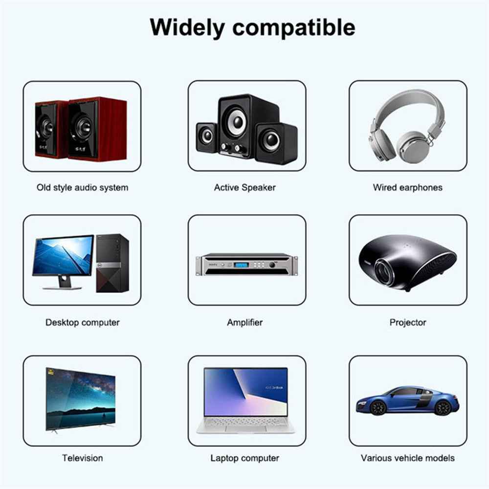Q5 2-in-1 Bluetooth-compatible 5.3 Audio Adapter with Audio Receiver / Transmitter, Car MP3 Player with Colorful Ambient Light
