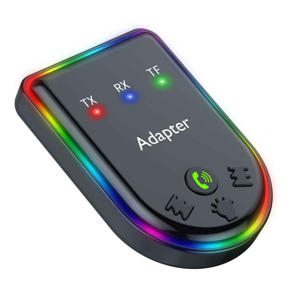 Q6 Portable Mini 2-in-1 Bluetooth-compatible 5.3 MP3 Player Car Audio Adapter Support Receiver / Transmitter