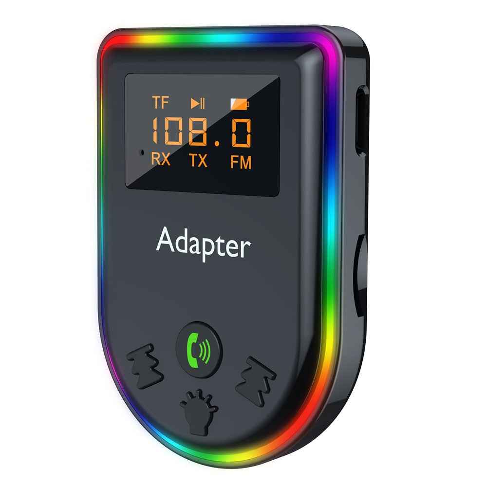 Q7 Portable Digital Display Bluetooth-compatible 5.3 MP3 Player 2-in-1 Receiver / Transmitter Car Audio Adapter