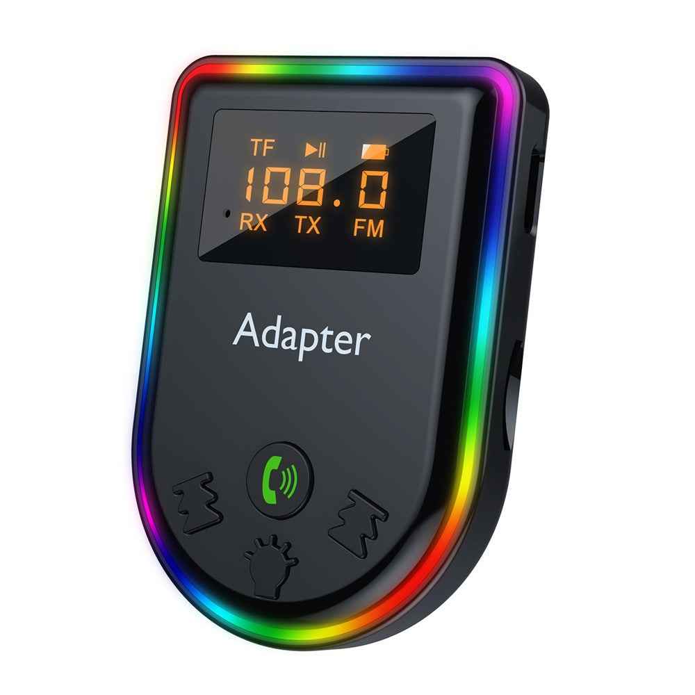 Q7 Portable Digital Display Bluetooth-compatible 5.3 MP3 Player 2-in-1 Receiver / Transmitter Car Audio Adapter
