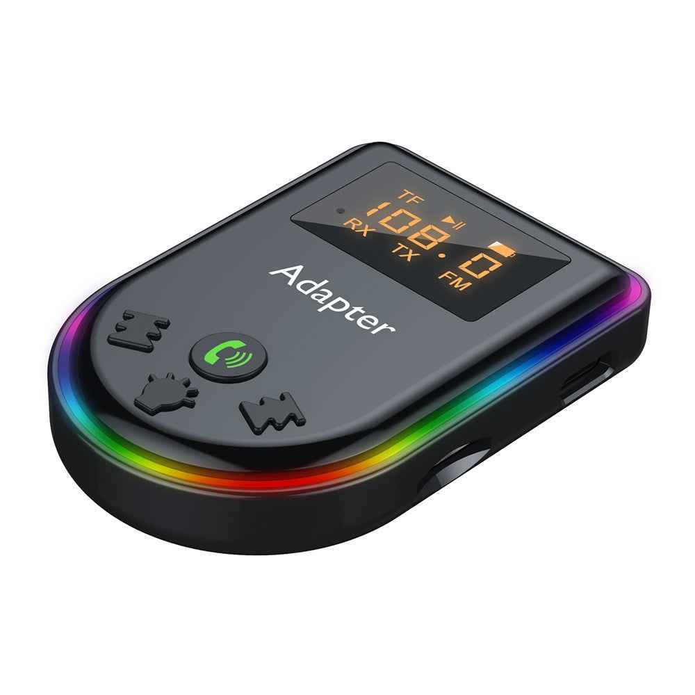 Q7 Portable Digital Display Bluetooth-compatible 5.3 MP3 Player 2-in-1 Receiver / Transmitter Car Audio Adapter