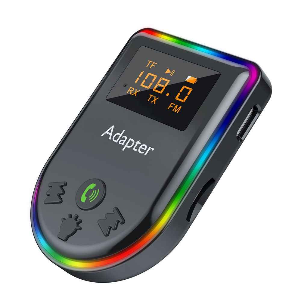 Q7 Portable Digital Display Bluetooth-compatible 5.3 MP3 Player 2-in-1 Receiver / Transmitter Car Audio Adapter