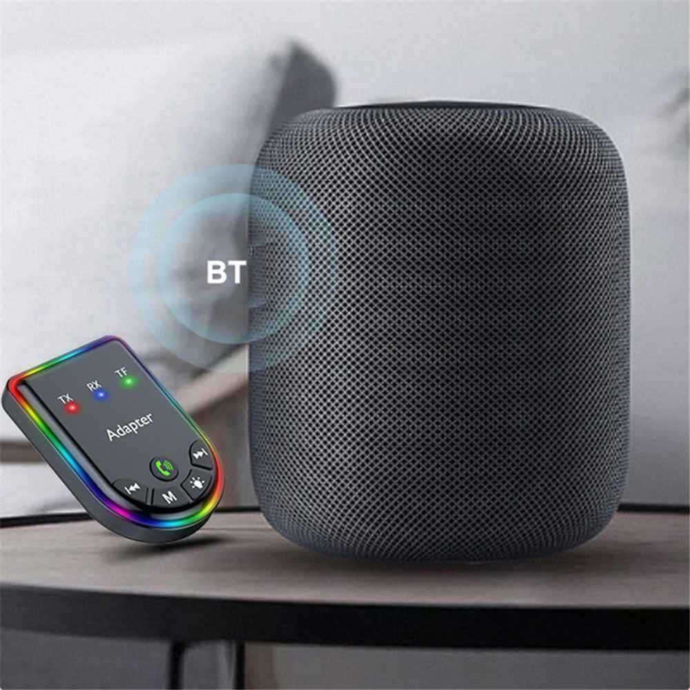 Q4 2-in-1 TX / RX Adapter Bluetooth-compatible 5.3 Car MP3 Player with Light