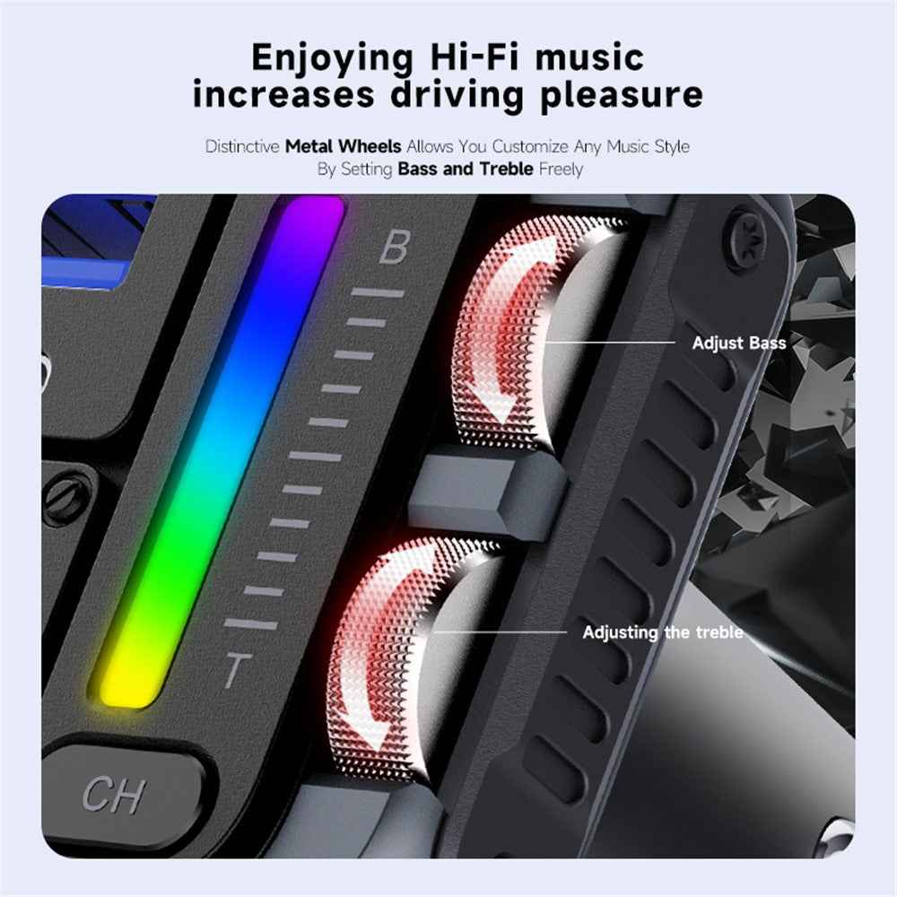 MT04 Car Bluetooth-compatible Adapter FM Transmitter HiFi Music MP3 Player Type-C + USB Car Charger
