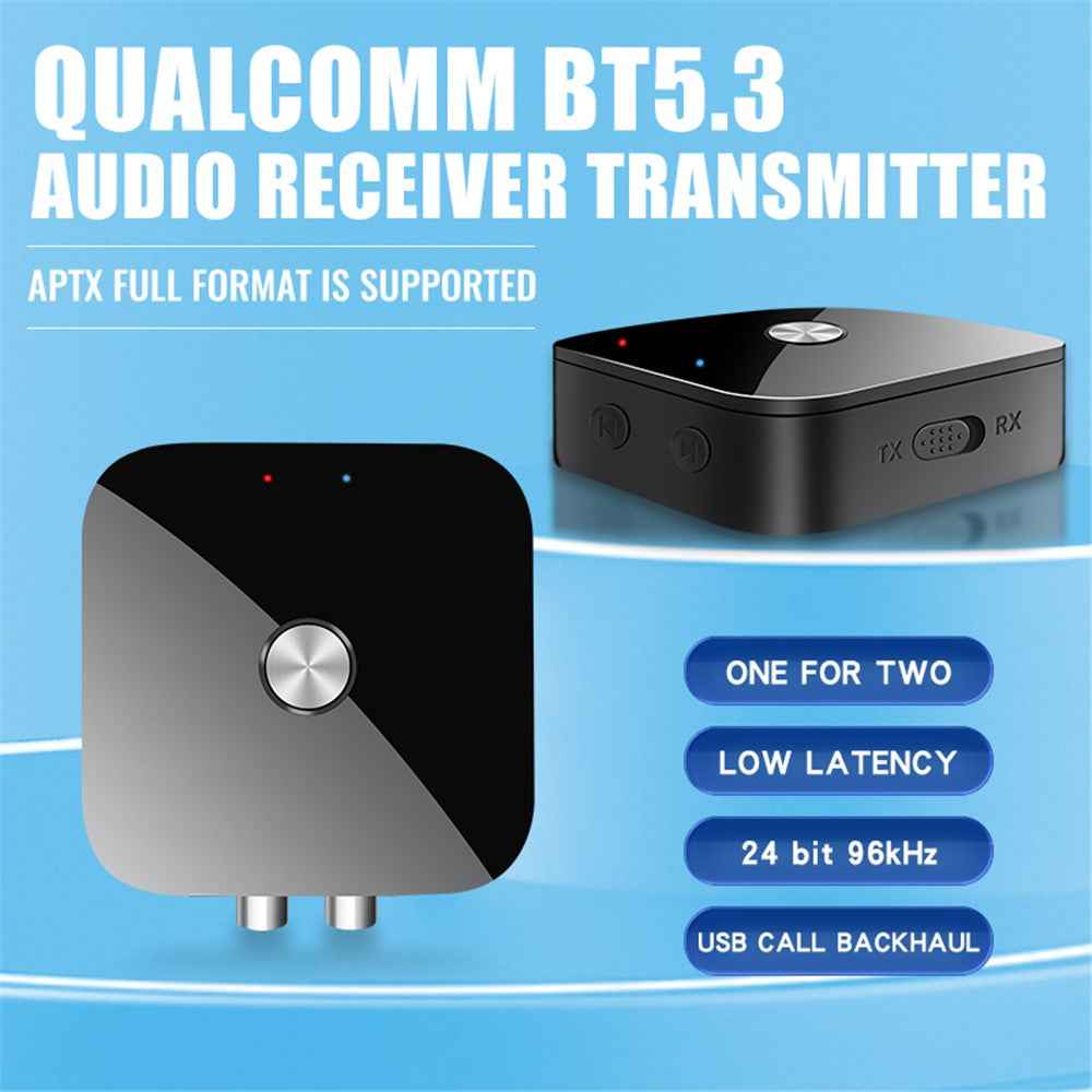 T69 2-in-1 Bluetooth-compatible 5.3 APTX Adaptive Receiver Transmitter Wireless Audio Adapter