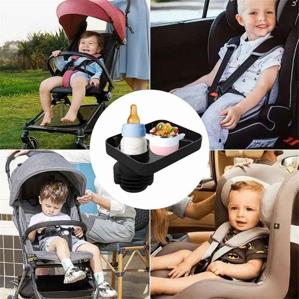 6923 Travel Tray for Kids Toddler Car Seat Silicone Rotatable Cup Holder Food Tray (BPA Free / Not FDA Certificated) - Blue