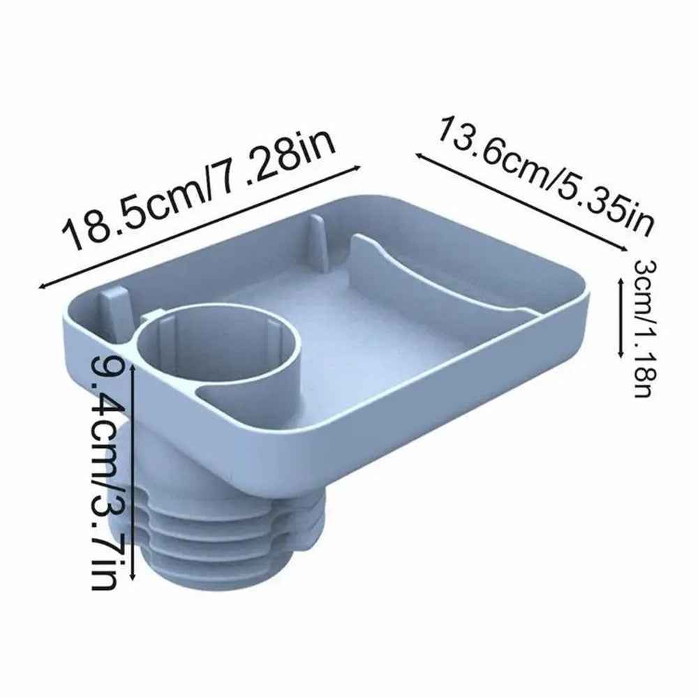 6923 Travel Tray for Kids Toddler Car Seat Silicone Rotatable Cup Holder Food Tray (BPA Free / Not FDA Certificated) - Blue