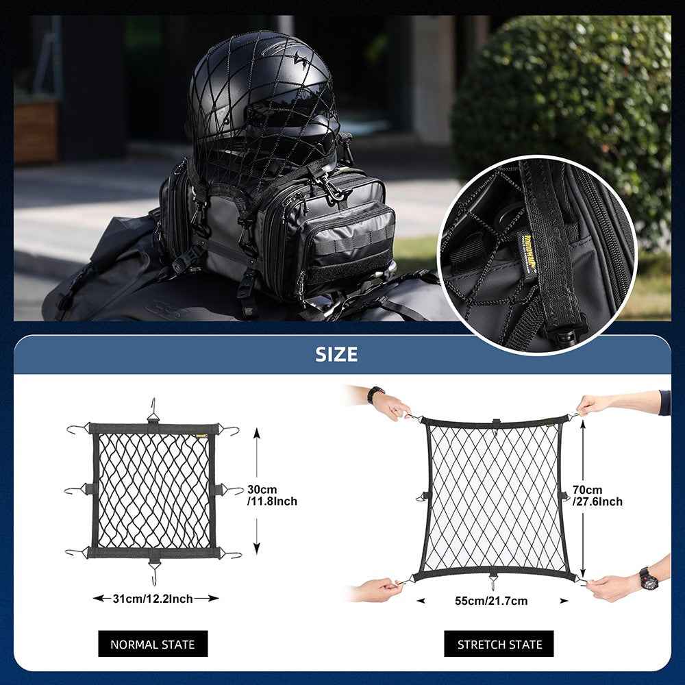 RHINOWALK Motorcycle Helmet Fixing Net Anti-lost Motorbike Tail Helmet Holder Net - MTR003A