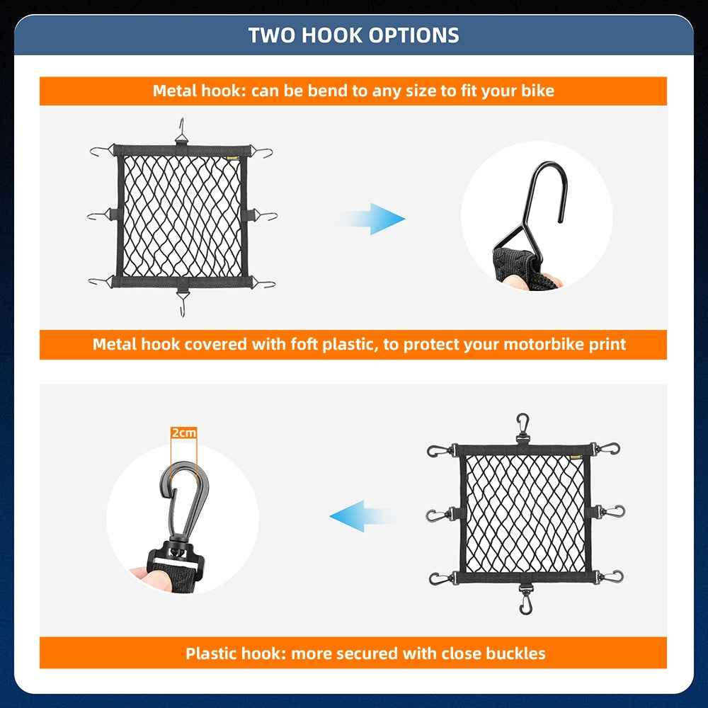 RHINOWALK Motorcycle Helmet Fixing Net Anti-lost Motorbike Tail Helmet Holder Net - MTR003B
