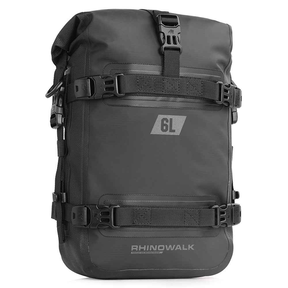 RHINOWALK MT2206 6L Waterproof Motorcycle Side Storage Bag Motorbike Side Bumper Bag - Black