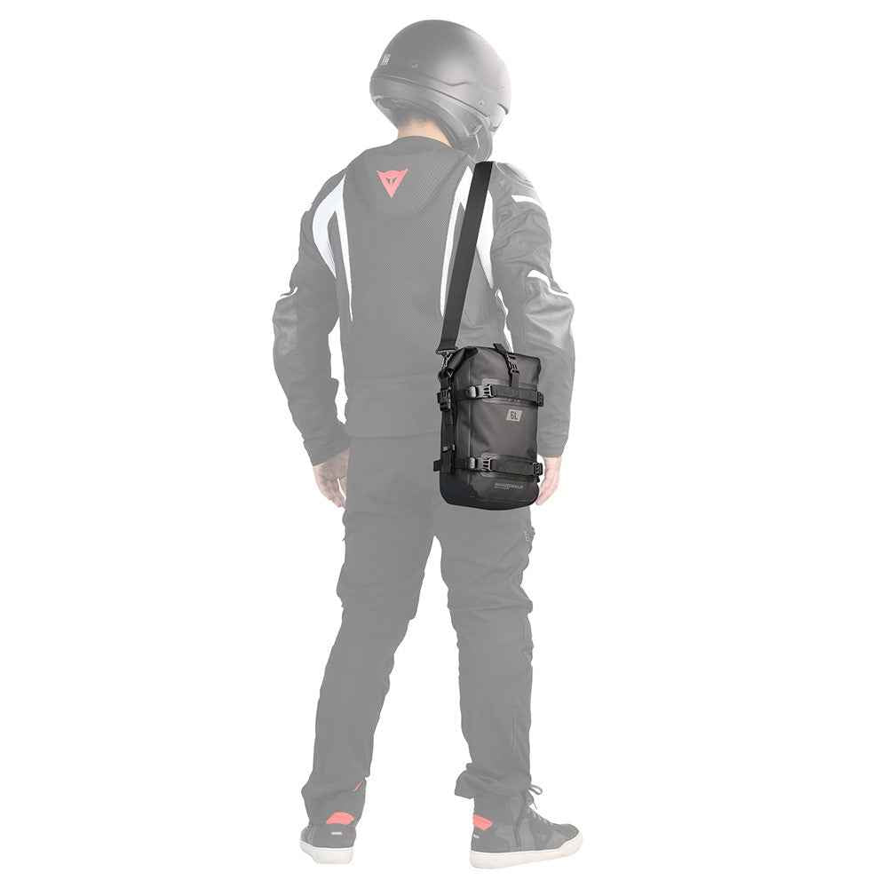 RHINOWALK MT2206 6L Waterproof Motorcycle Side Storage Bag Motorbike Side Bumper Bag - Black