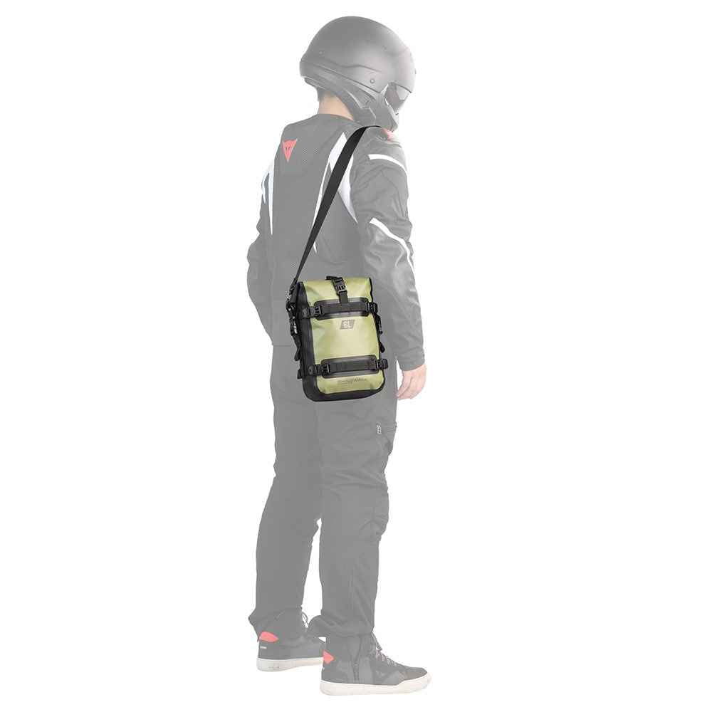 RHINOWALK MT2206 6L Waterproof Motorcycle Side Storage Bag Motorbike Side Bumper Bag - Army Green