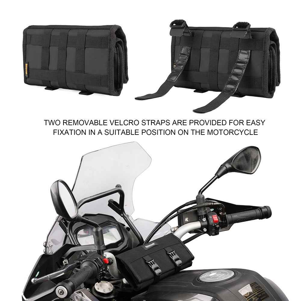 RHINOWALK MT103 Motorcycle Repair Tools Storage Bag 1680D Polyester Motorbike Tools Bag - Army Green