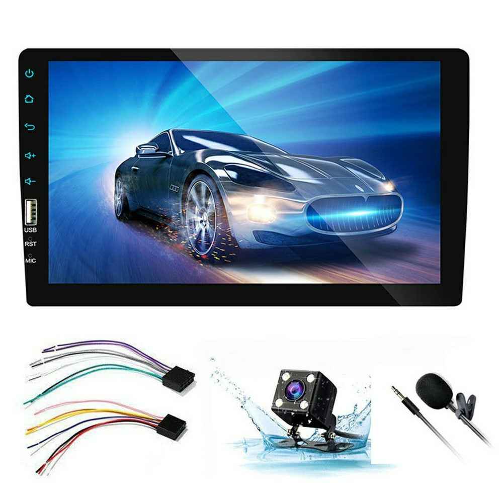 RH753B 9 Inch Touch Screen Car MP5 Player Multimedia Stereo FM Radio with Mic and 4 LED Rear View Camera