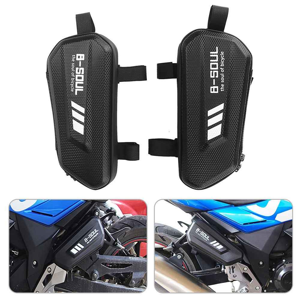 B-SOUL 2Pcs Left and Right Motorcycle Side Bag Waterproof Repair Tools Storage Hard Shell Bag, 2L