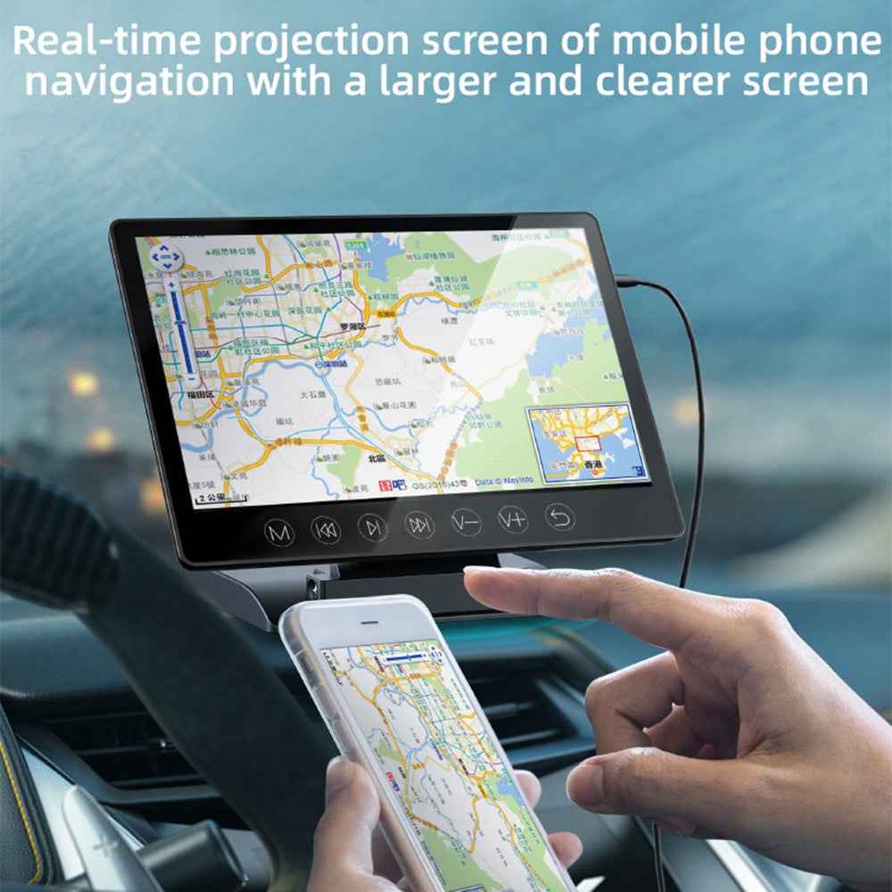 M7 Wireless FM Transmitter Car MP5 Player 1080P HD WiFi Wireless 7 Inch Screen Projection Display TF Card / U Disk / AUX Player
