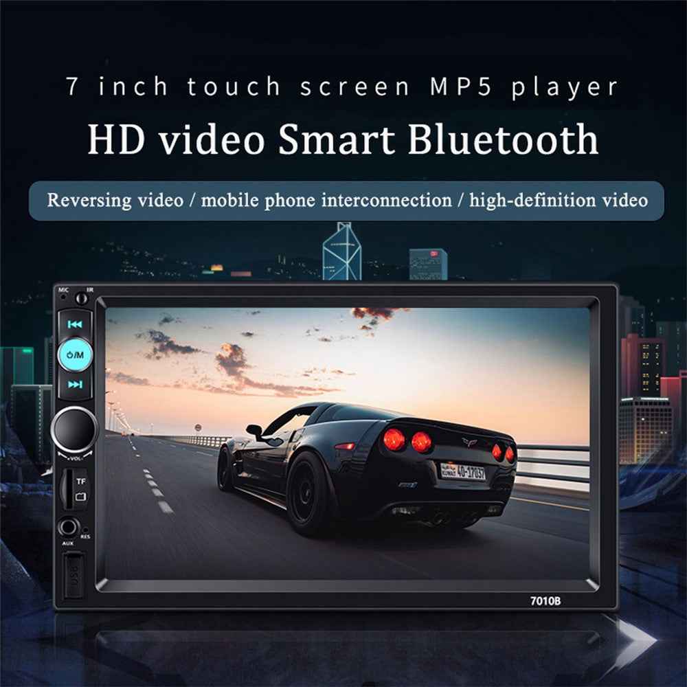 7010B Series 7" Touch Screen Car Audio MP5 Player Parking System with 8 LED Lights Rear View Camera