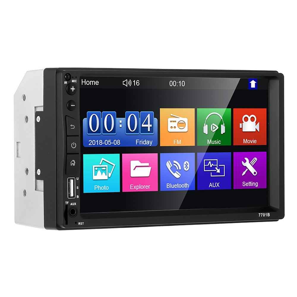 7701B-2 7-inch MP5 Carplayer with 12 Light Camera, Auto Car Center Console Video Recorder