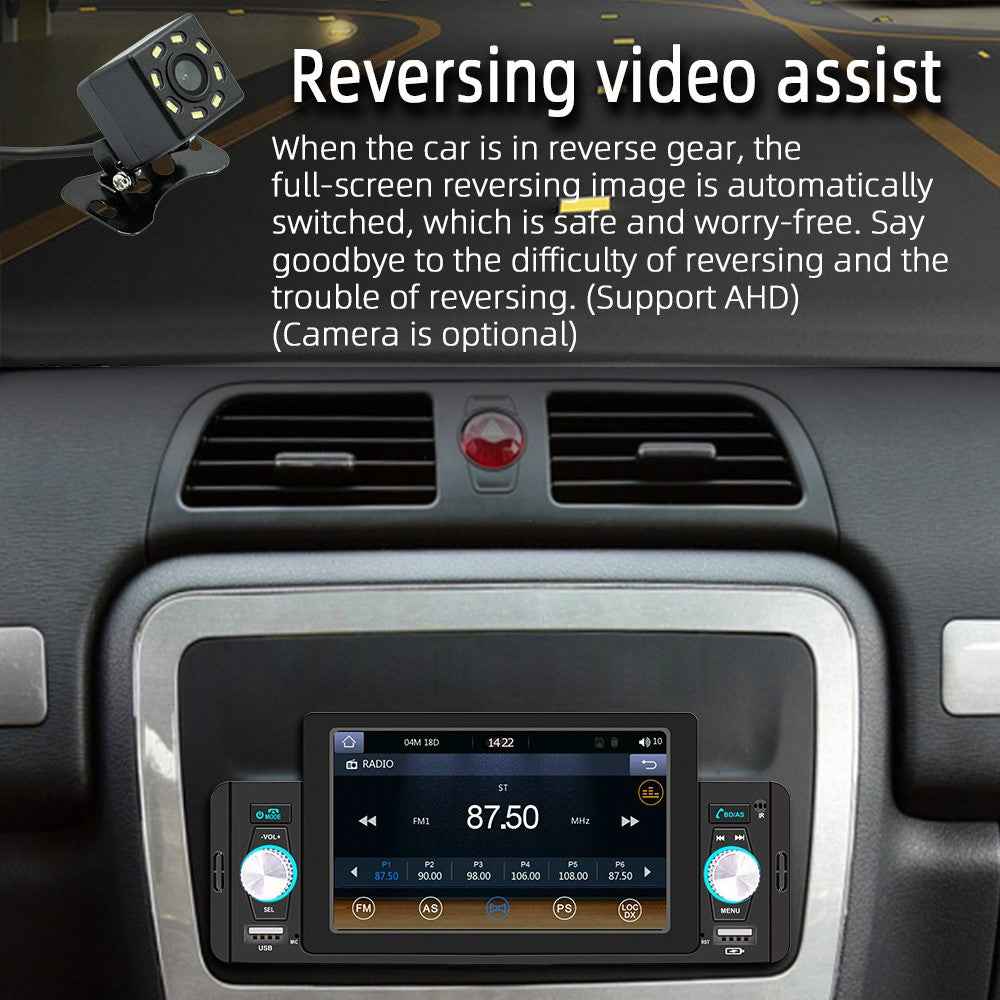 SWM 160C 5-inch Car Stereo with 8 LED Reverse Cameras Portable Car Radio Receiver MP5 Audio Player